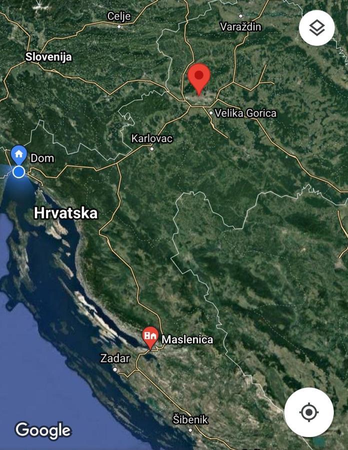 Danisacroatia Leilighet Maslenica Eksteriør bilde